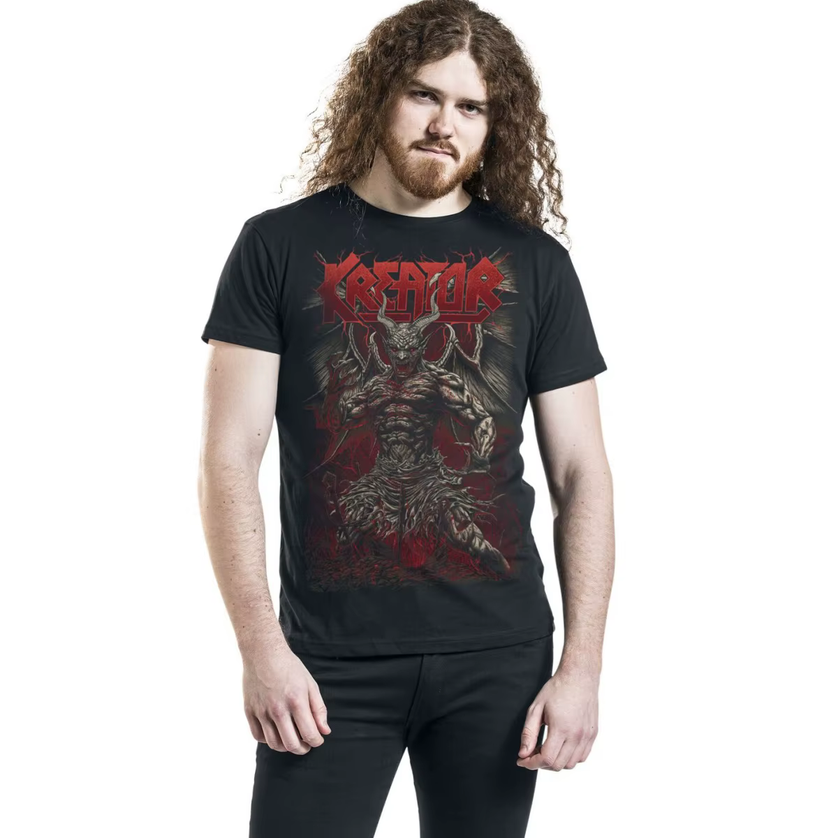 Nouveau T-shirt en coton graphique Kreator unisexe