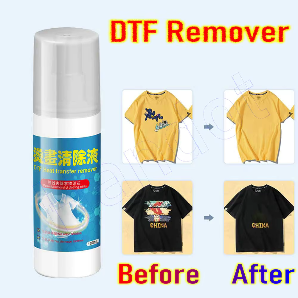 Dtf transfert supprimer Dtf dissolvant Textile vinyle liquide vêtements pour vêtements Dtf transfert imprime encre tissu t-shirt colle Kit