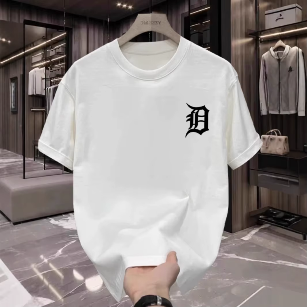 Vêtements pour hommes de haute qualité] T-shirt en coton à manches courtes