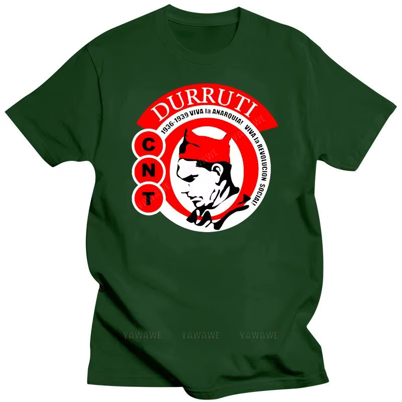 T-shirt en coton t-shirts de mode Durruti CNT - Viva la anarchie!