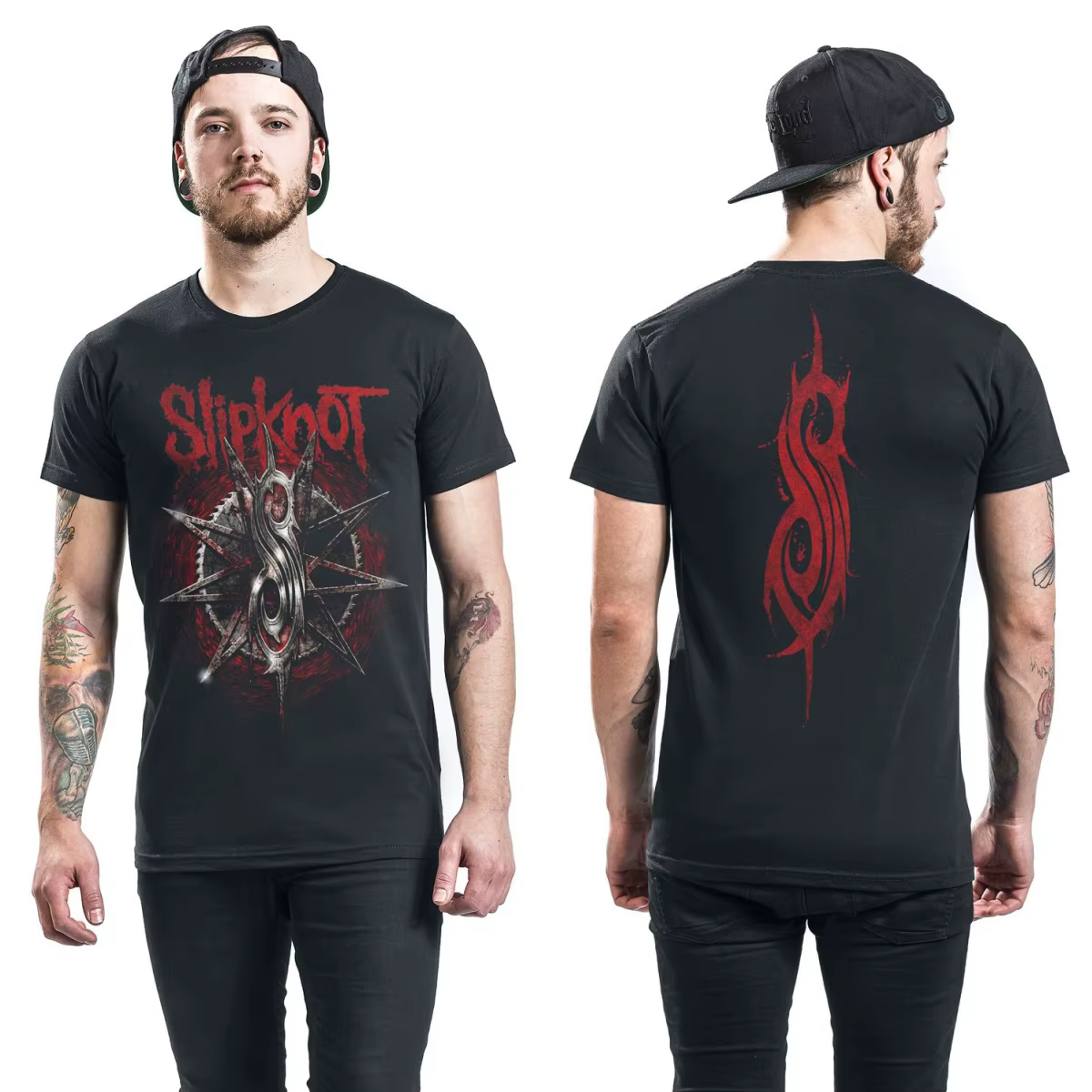 Nouveau T-shirt en coton avec motif Slipknot