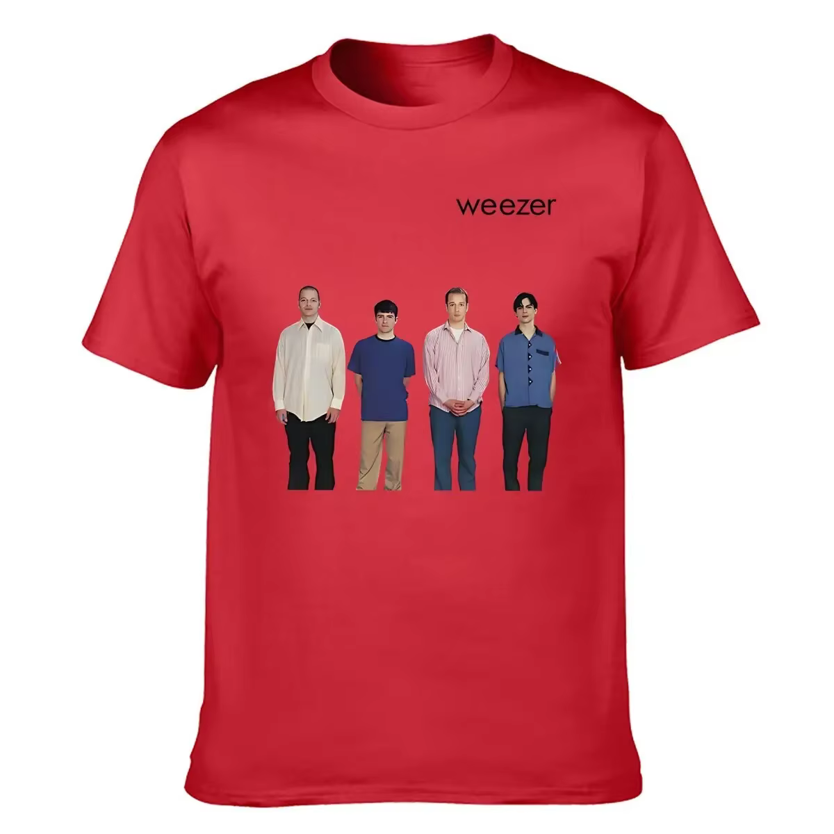 Weezer 1994 album bande impression T-shirt hommes été hip-hop rue décontracté ample
