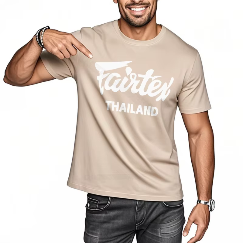 Haut d'été coton essentiel Teeshirts Fairtex thaïlande Logo Design Vintage grande taille t-shirt nouveau arrivé marque