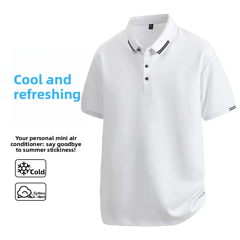 Polo d'affaires à manches courtes pour hommes 95 coton demi