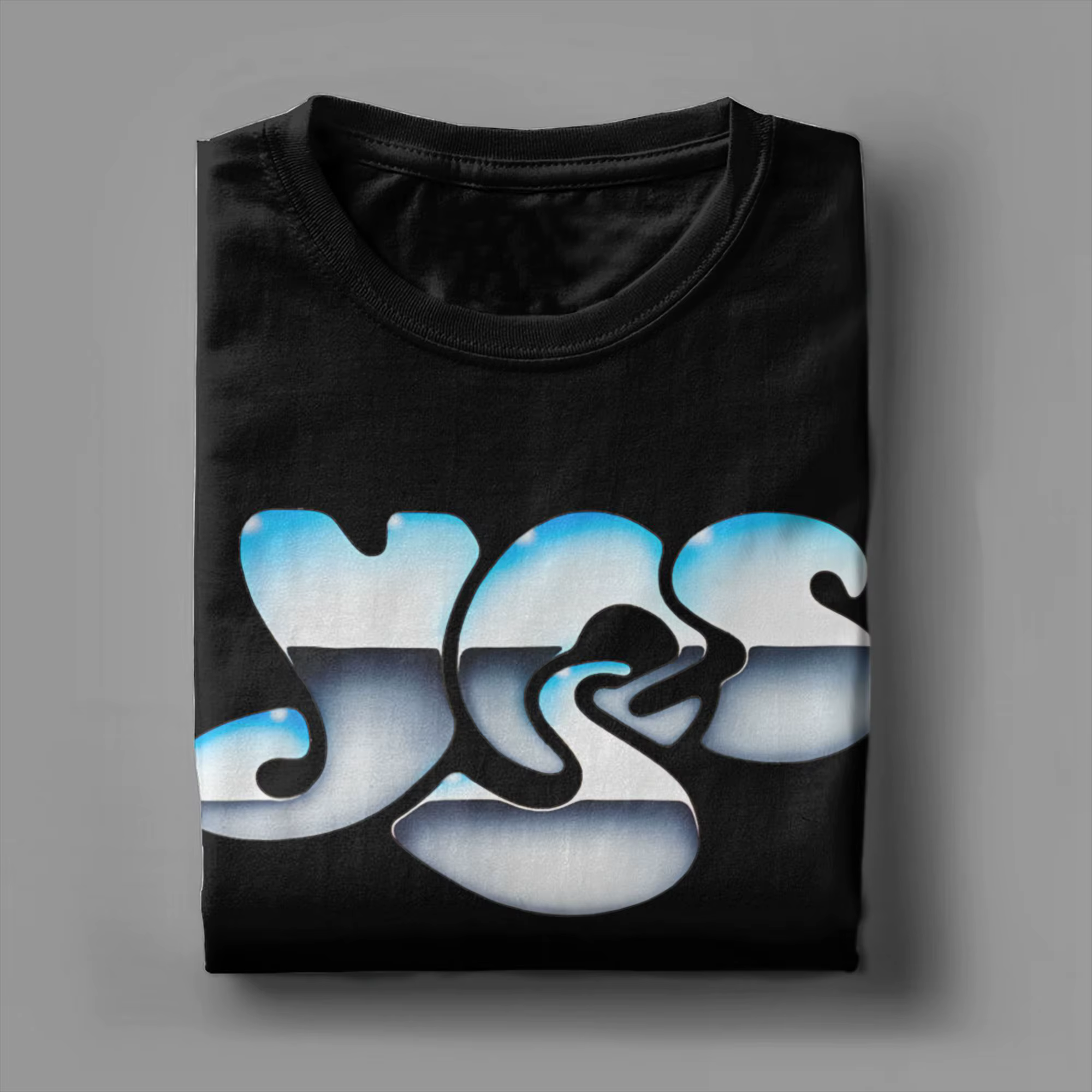 Drôle Chrome Logo oui groupe T-Shirt hommes femmes col rond 100% coton
