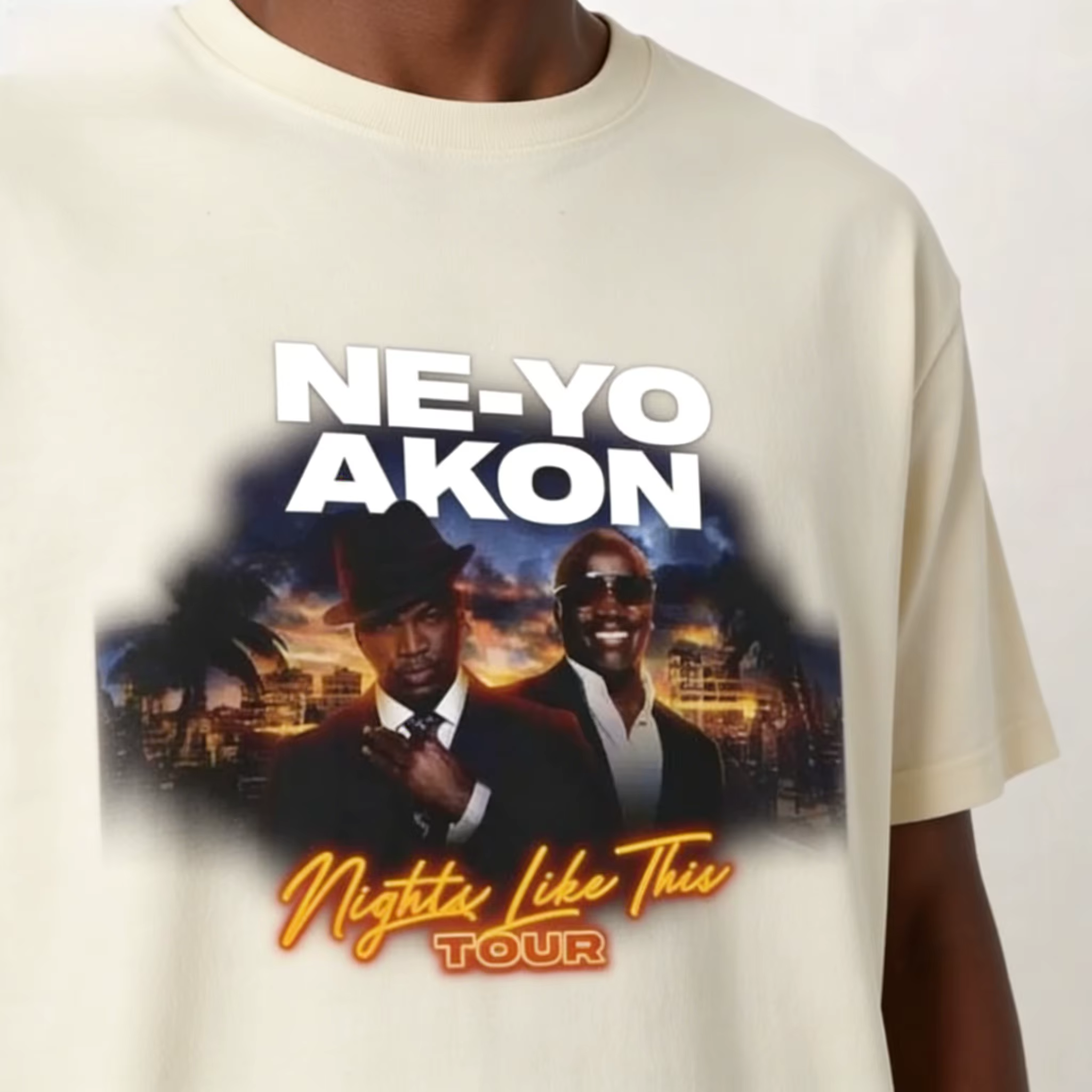 T-shirt Ne Yo Akon 2026 New Night Like This Tour