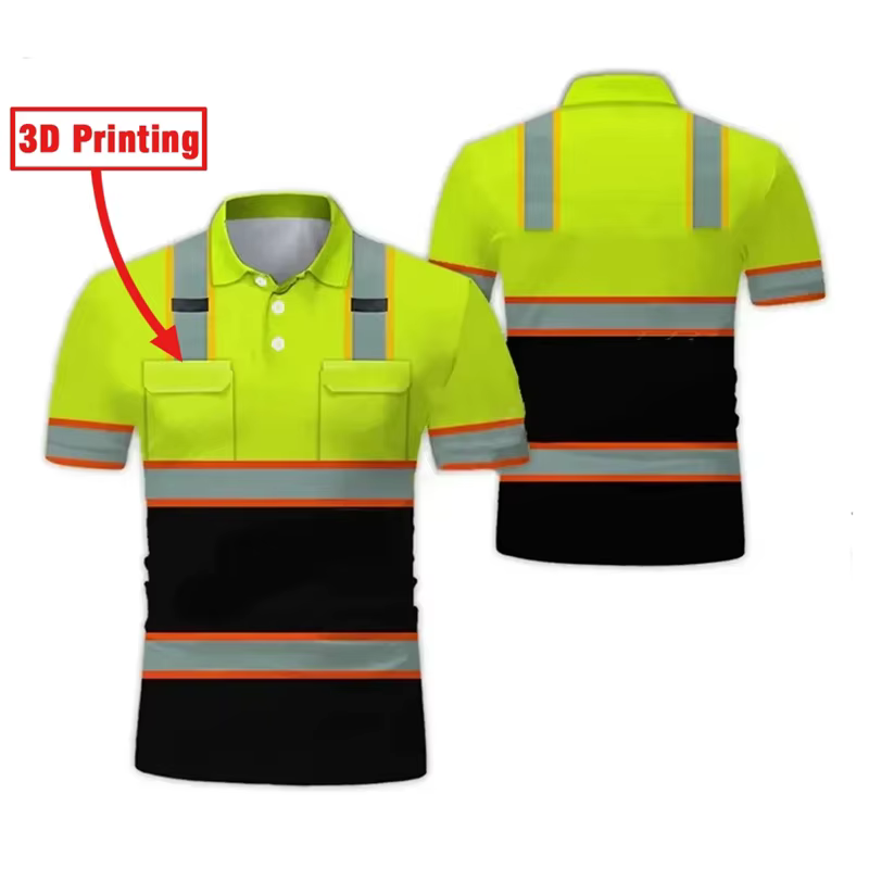 Faux projet uniformes de travail pelle impression 3D Cosplay surdimensionné hommes Polo à manches courtes haut t-shirt respirant uniforme vêtements