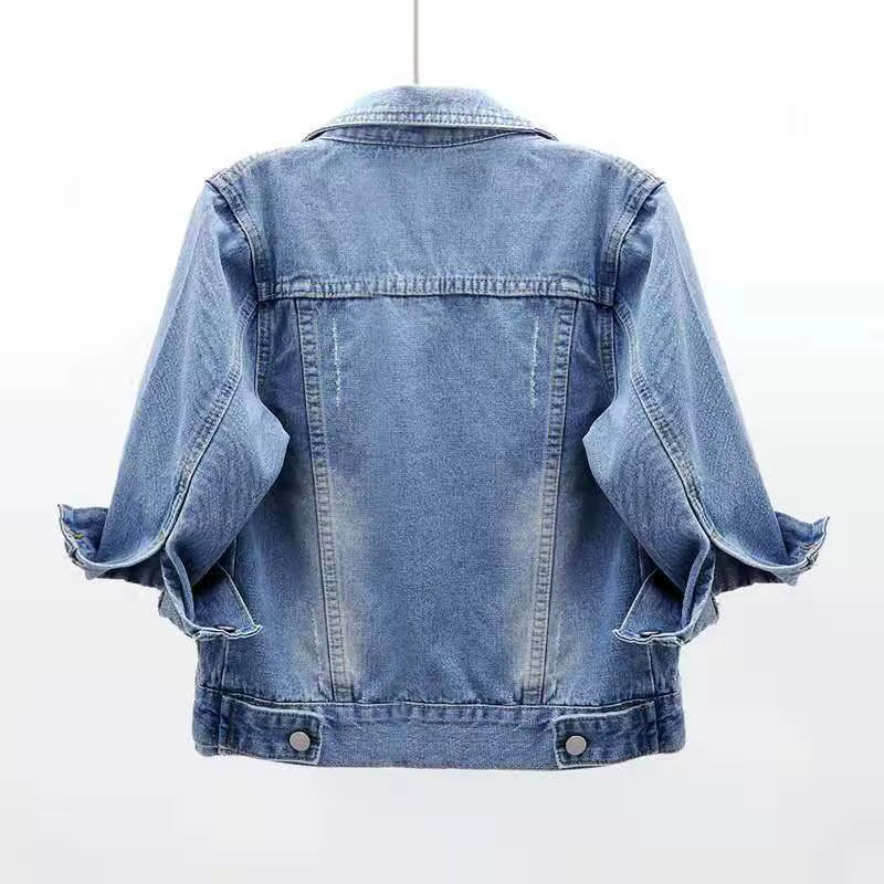 Femmes Denim veste printemps automne manteau court rose Jean vestes décontracté hauts violet jaune