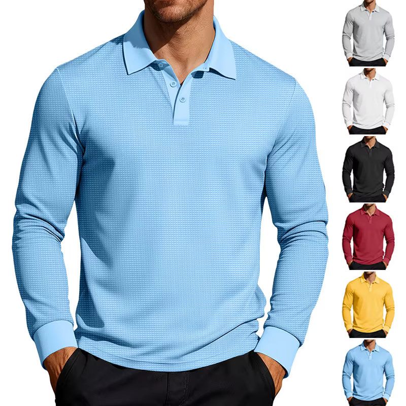 Polo à manches longues pour hommes