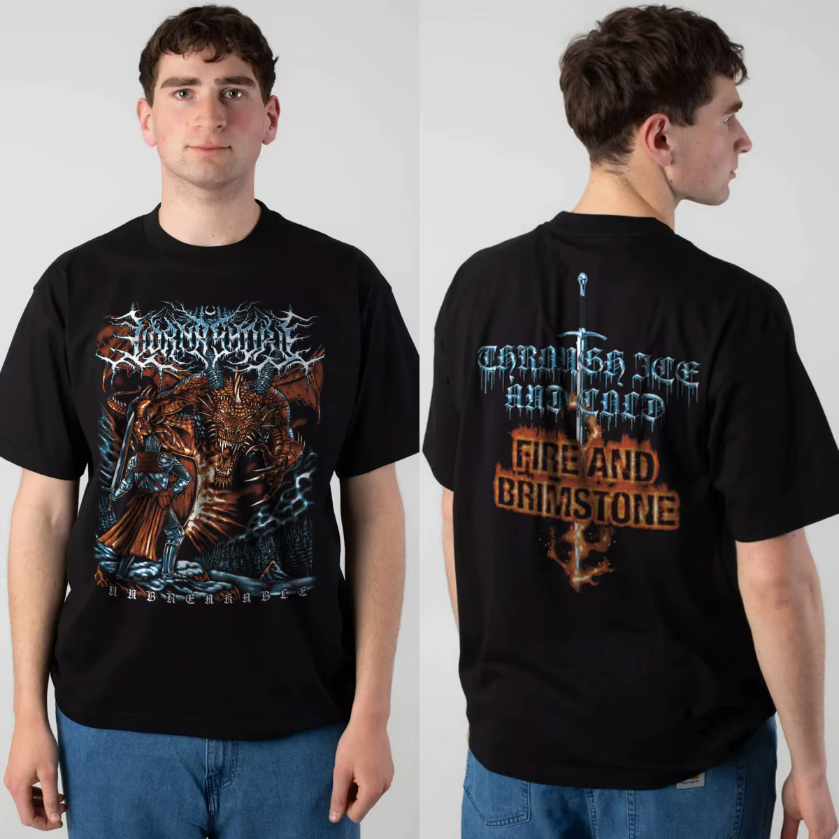 T-shirt en coton graphique rétro Lorna Shore