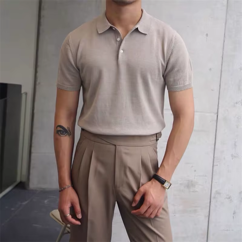 Polo à manches courtes pour hommes