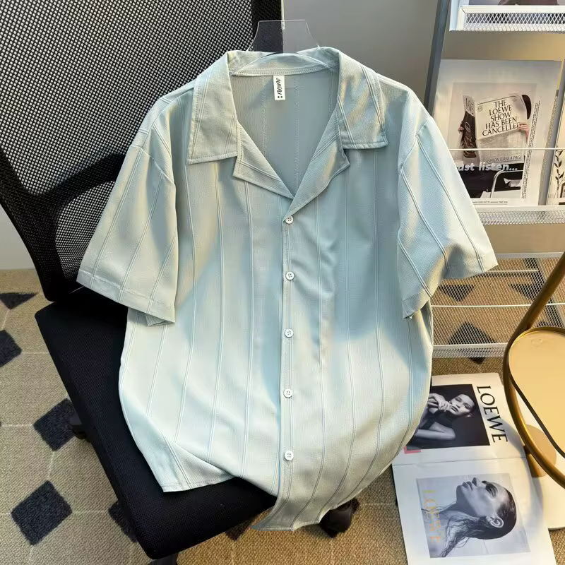 Chemise homme manches courtes blanc été tendance mode
