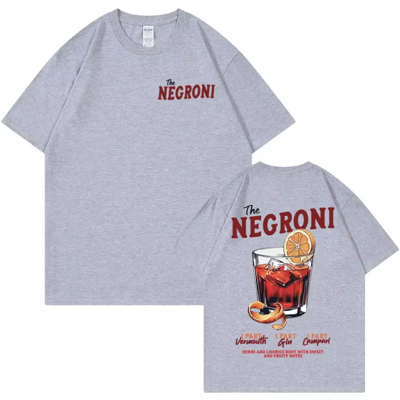 THE NEGRONI unisexe t-shirt drôle Cocktail thème cadeau Meme T-shirts hommes été Pop Art Vintage mode à manches courtes