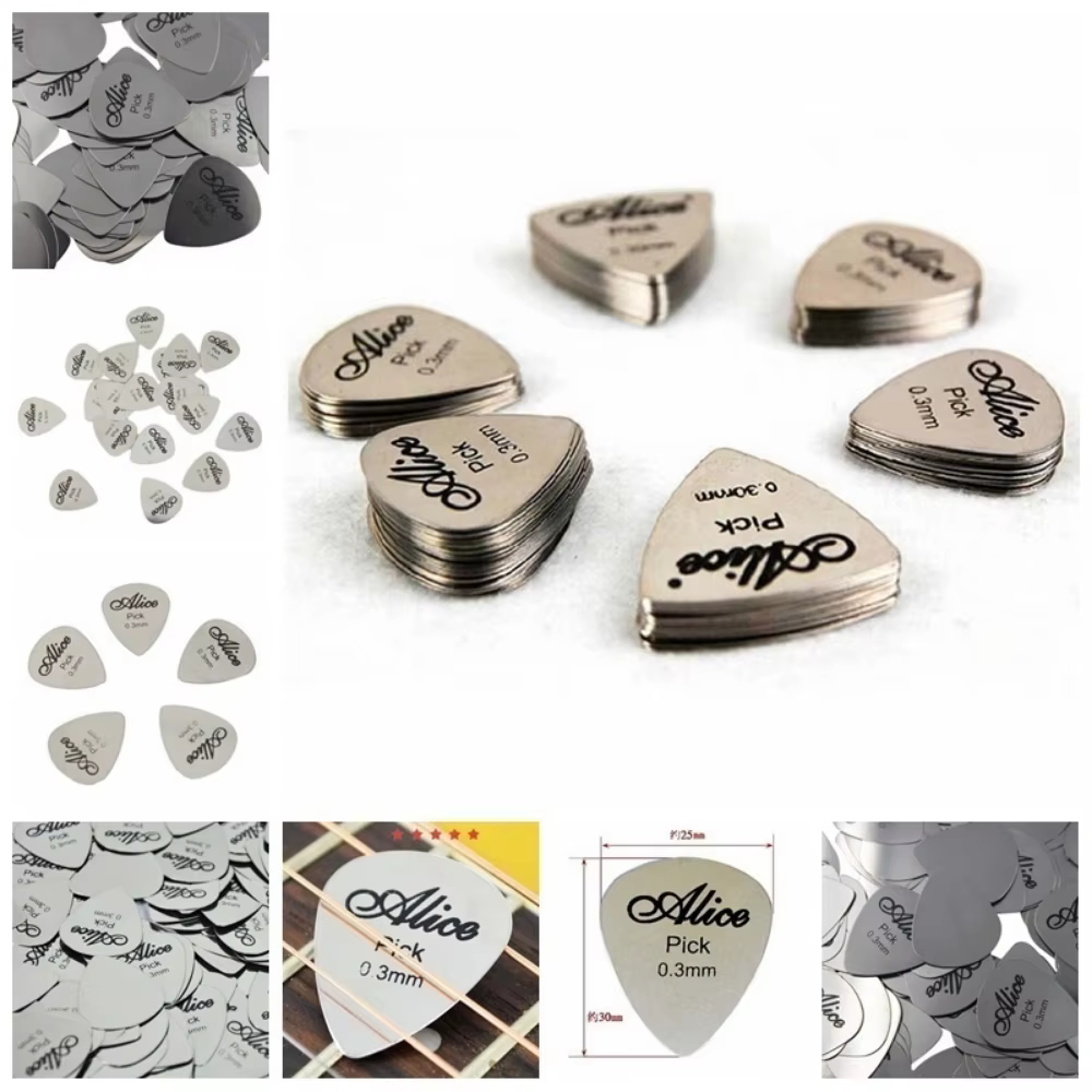 5 pièces/10 pièces plectres de guitare en métal Durable professionnel basse Ukelele plectres de guitare électrique Guitarra Accesorios
