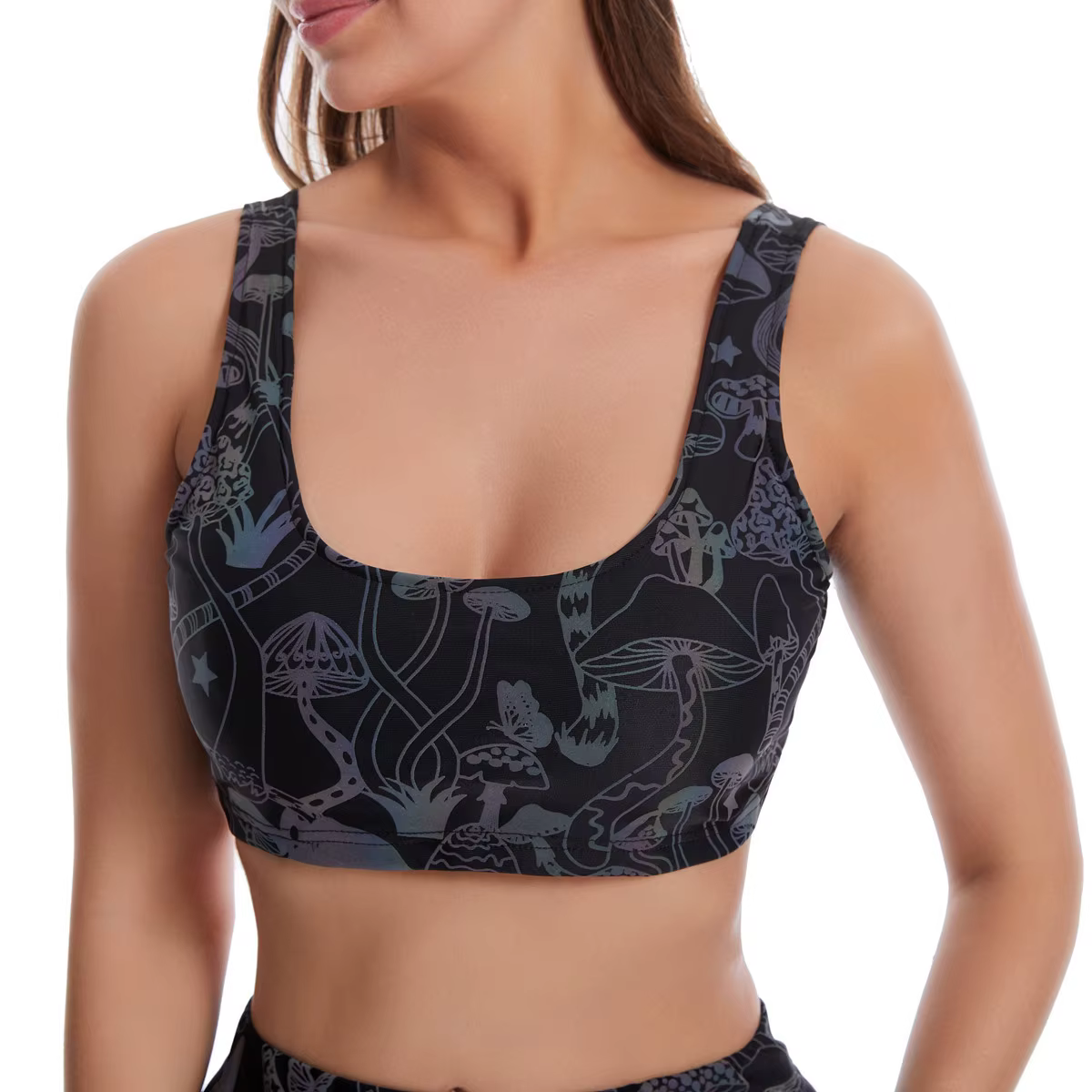 Débardeur réfléchissant coloré d'été pour femmes, Y2K, Harajuku, haut court, personnalité imprimée, Camisole Sexy, camisas топ ж dikrien