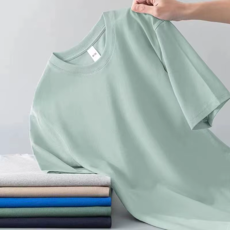 T-shirts polyvalents à manches courtes de couleur unie pour hommes et femmes