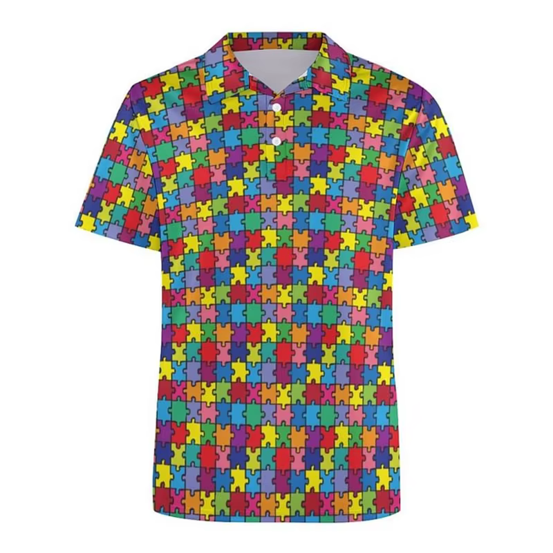 Polo coloré à manches courtes pour hommes