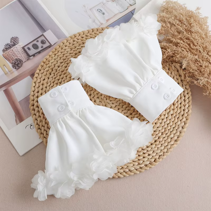 Fausse manchette à volants décoratifs pour filles