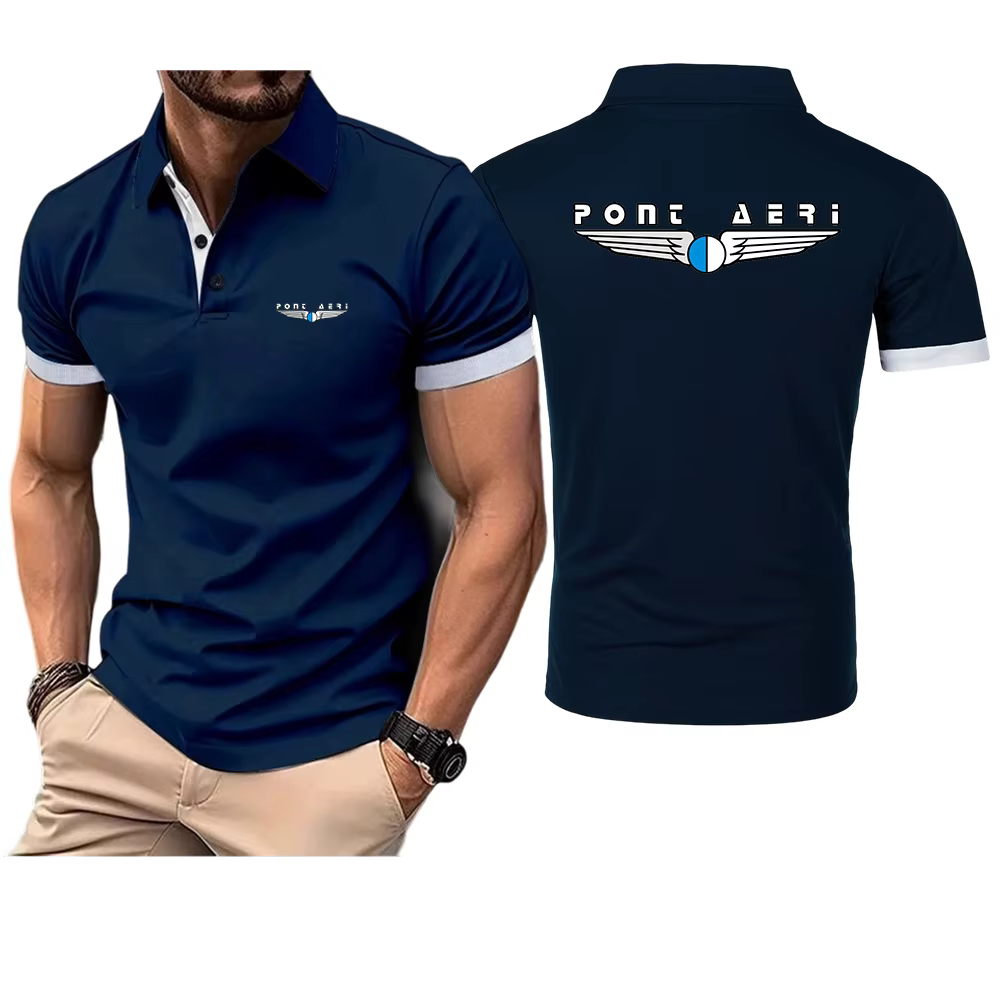 Polo basique pour homme Disco Logo Pont Aeri CH