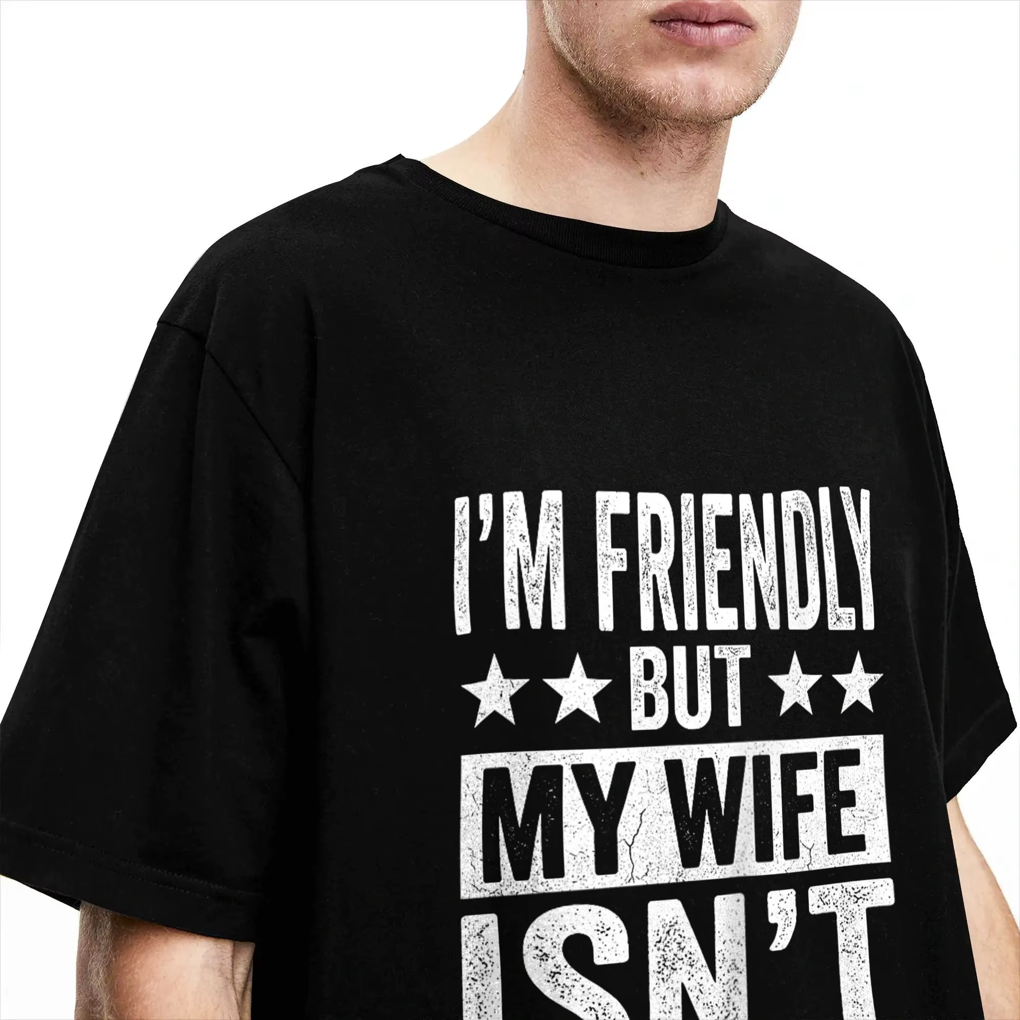 T-shirt humoristique pour mari : « Je suis sympathique