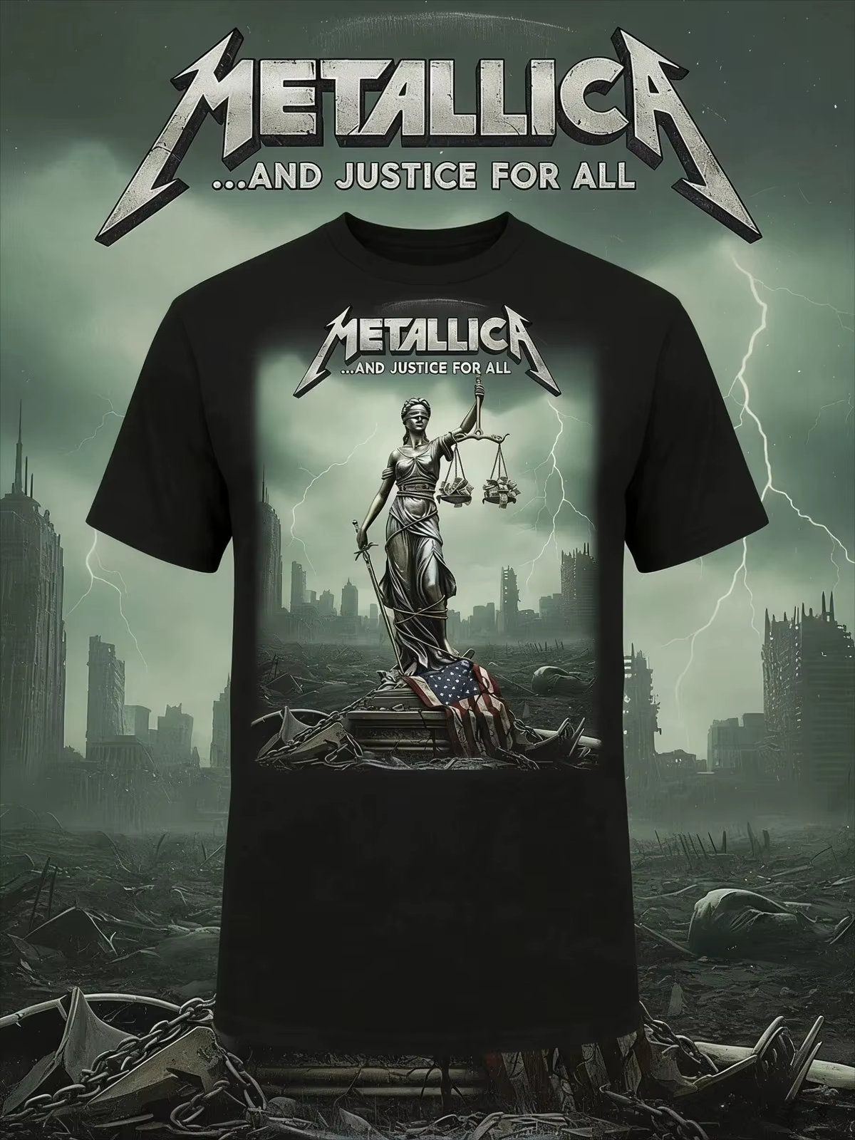 T-shirt Metallica Band 100% coton