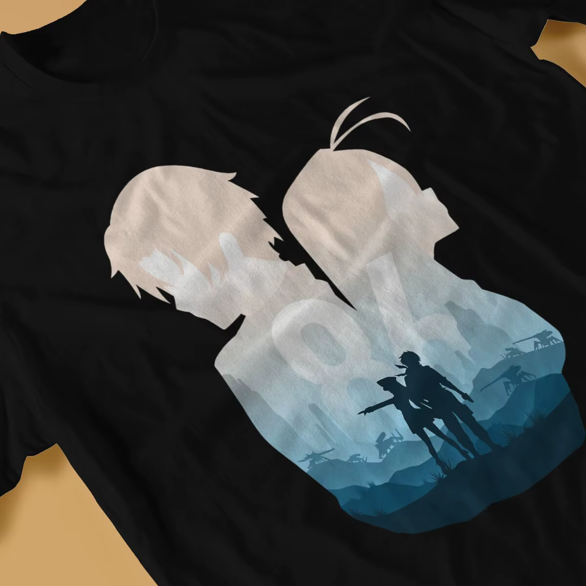 T-Shirt à Manches Courtes et Col Ras du Cou en Coton pour Homme