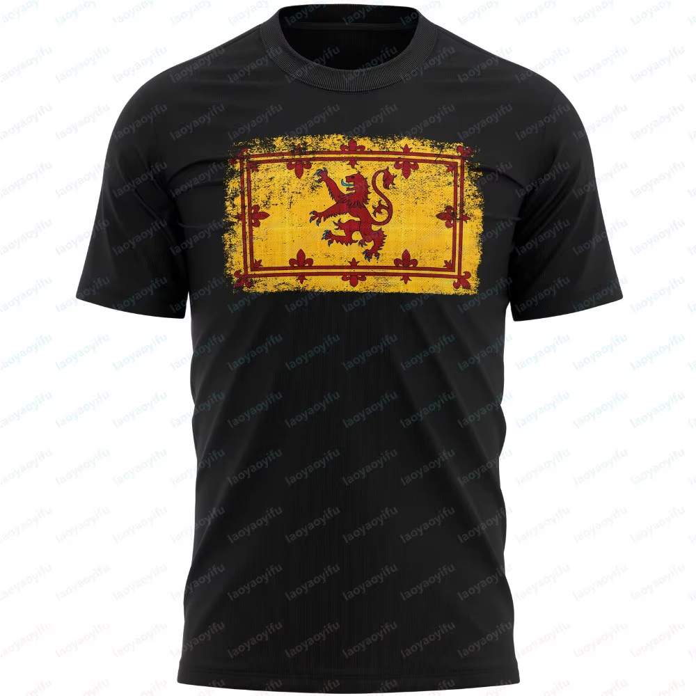 T-shirt drapeau du blason écossais pour hommes