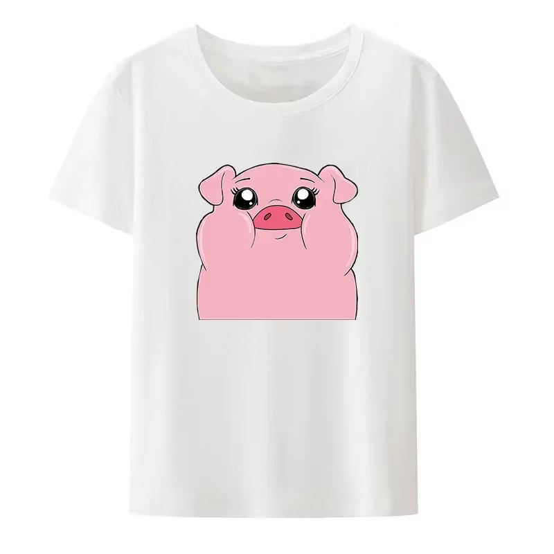 T-shirt en coton graphique de overrose Kawaii pour femmes