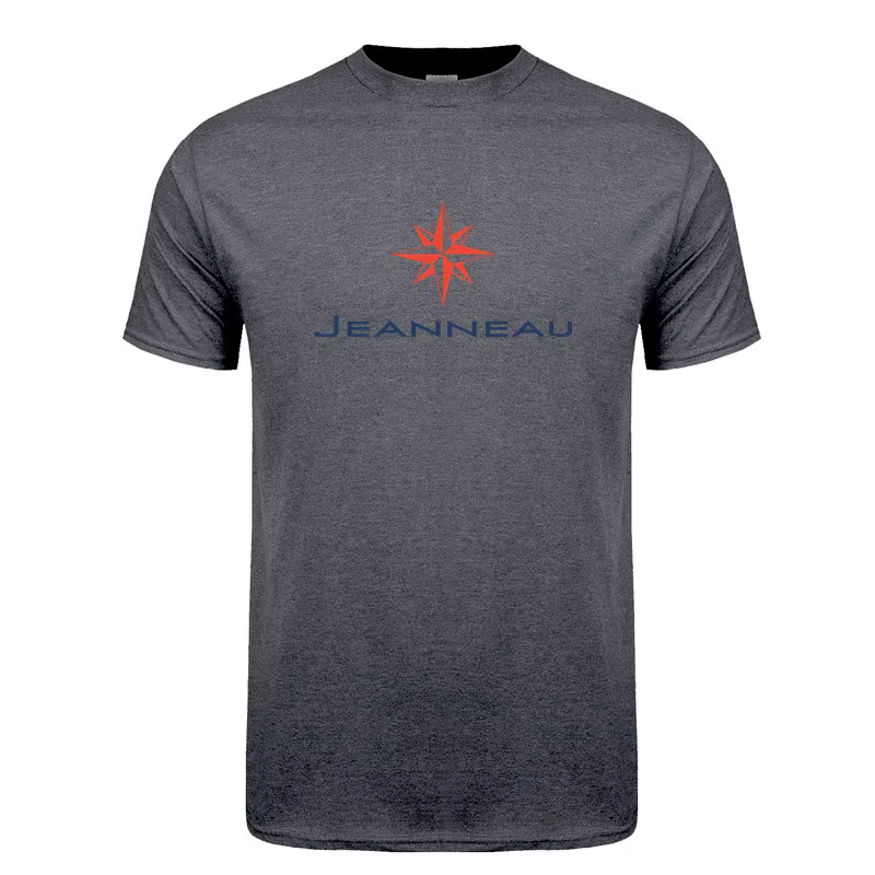 Jeanneau t-shirt été hommes coton à manches courtes T-shirts