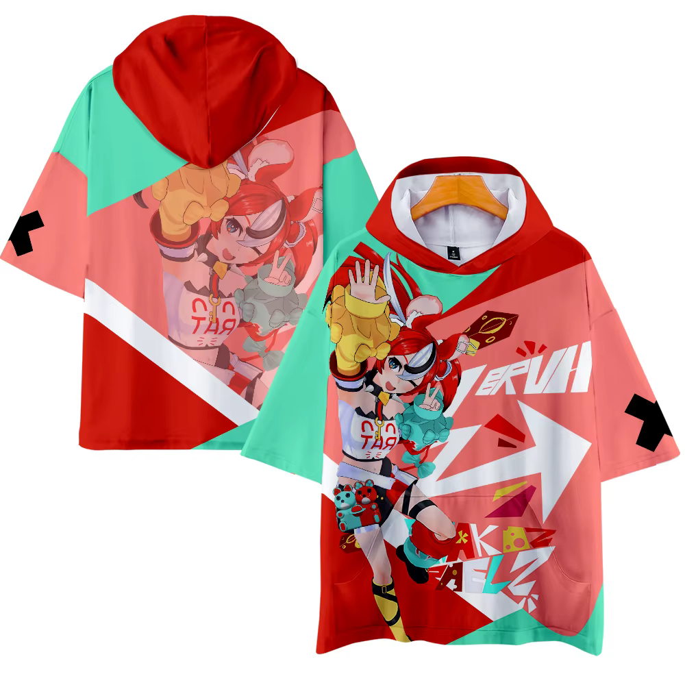 VTuber-T-shirt à capuche Hakos Baelz pour hommes et femmes