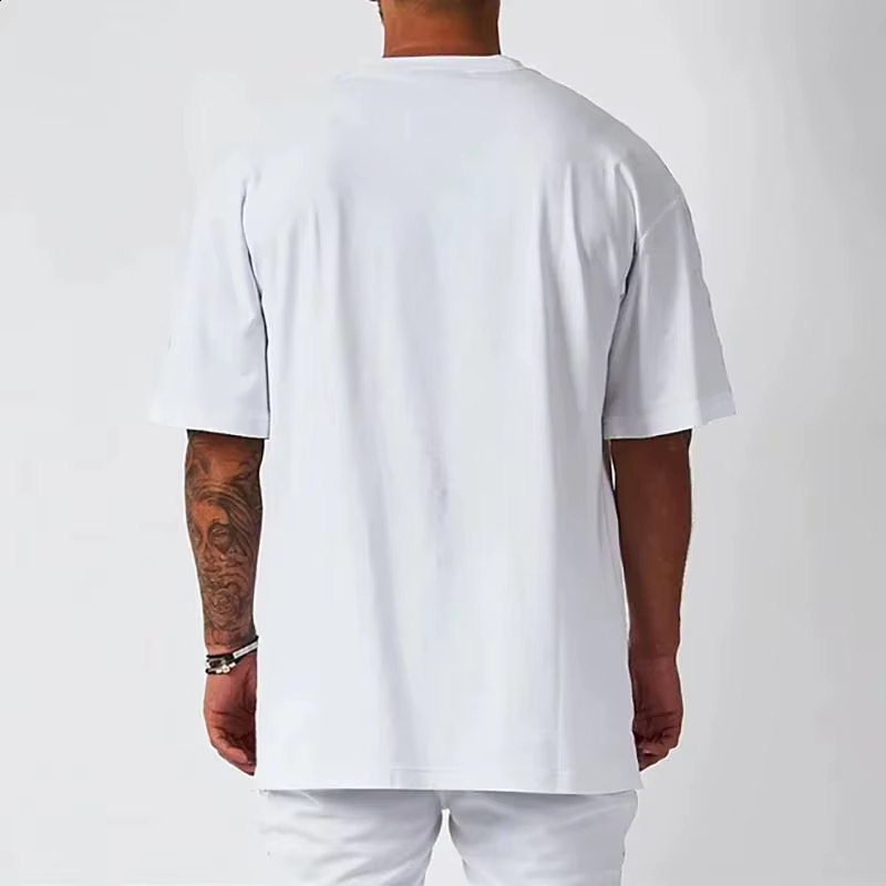 T-shirt blanc en coton pour homme