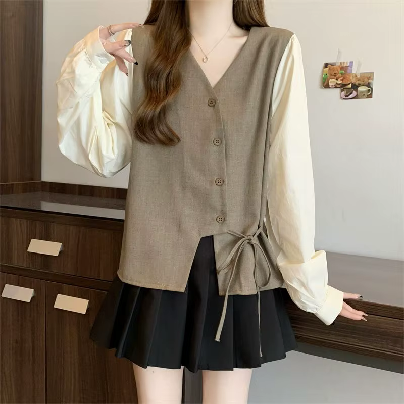 Chemise à nouer sur le devant pour femmes