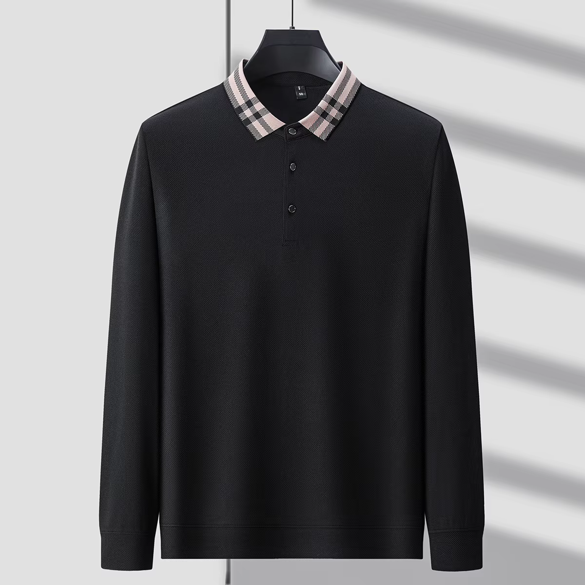 Polo léger de marque de luxe à manches longues
