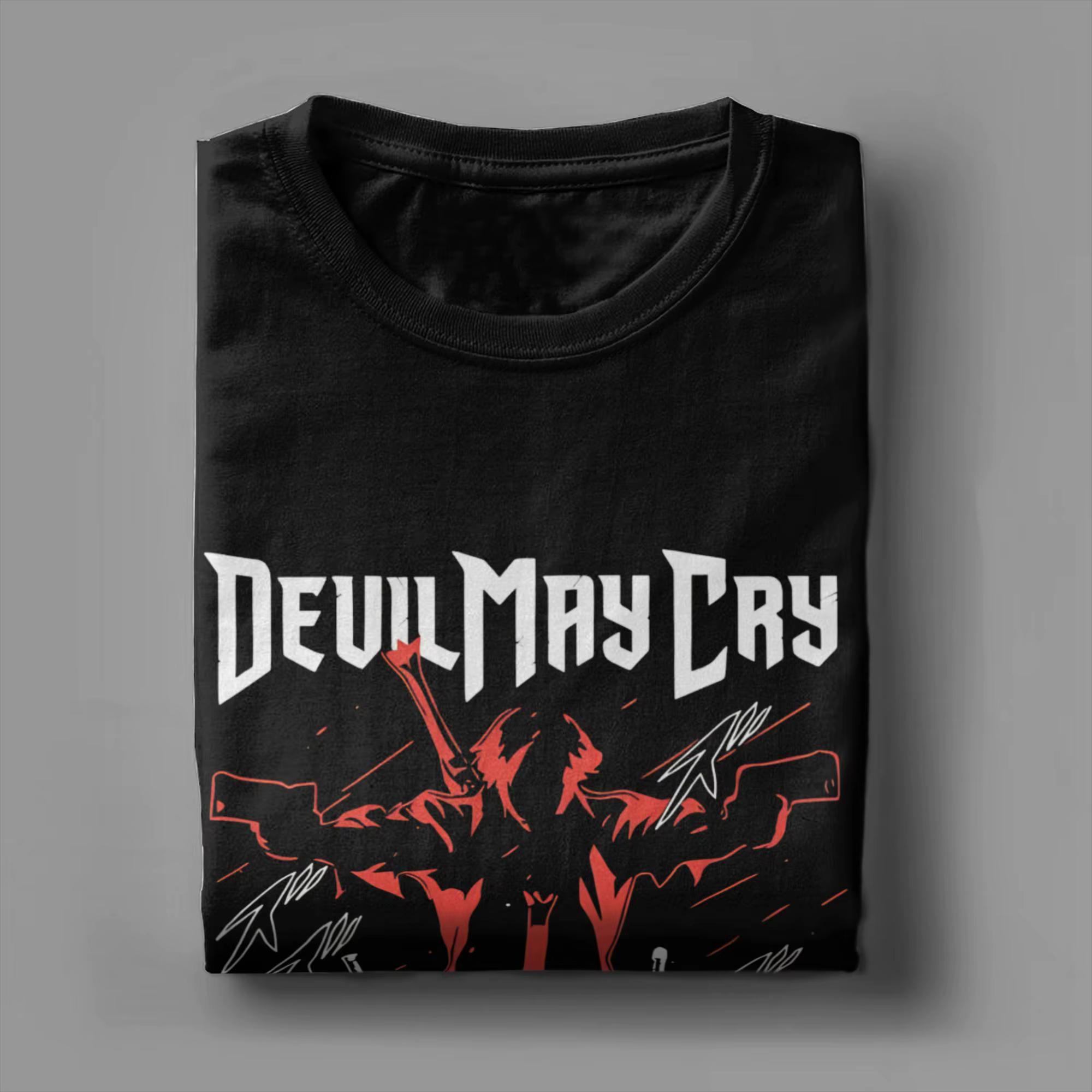 Virgil Funny T-shirt 100% coton D-Devil May Cry pour hommes