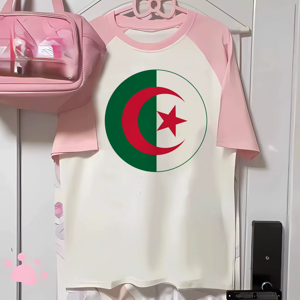 Algérie haut femmes anime style moderne t-shirts fille bande dessinée années 2000 vêtements