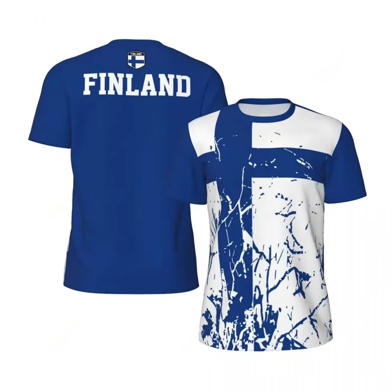 T-shirt drapeau finlandais pour hommes