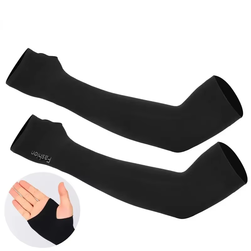 Manchons de bras noirs pour hommes et femmes