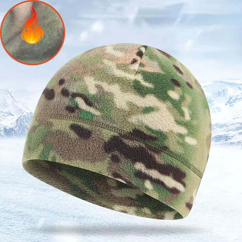Camo Bonnet chapeaux vélo cyclisme course Jogging ski chapeau pour femmes hommes hiver chaud Skullies bonnets casquette
