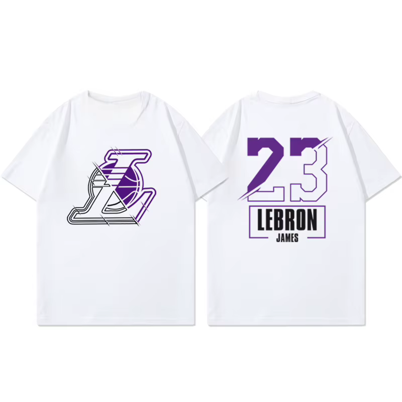 T-shirt à manches courtes Lakers Luka Doncic pour hommes et femmes, uniforme d'entraînement de basket-ball américain, imprimé décontracté et ample