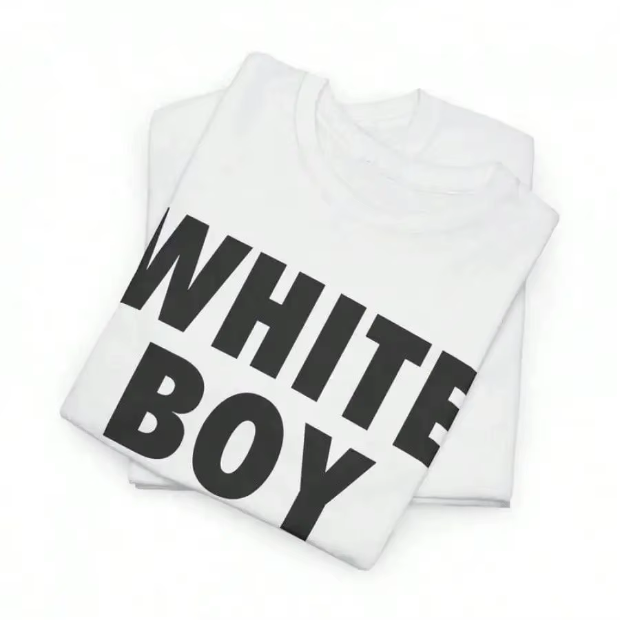 T-shirts WHITE BOY OF THE YEAR imprimés à manches courtes