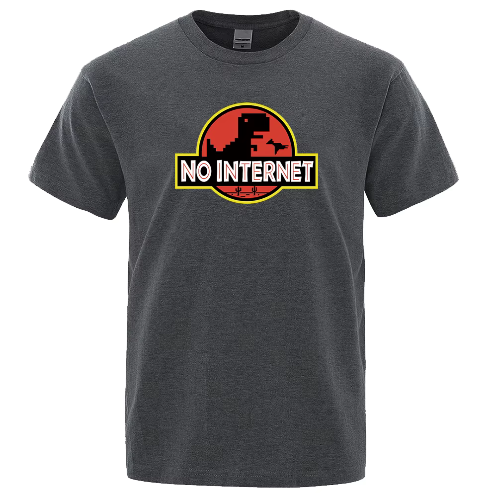T-shirt imprimé de dinosaure de dessin animé pour homme