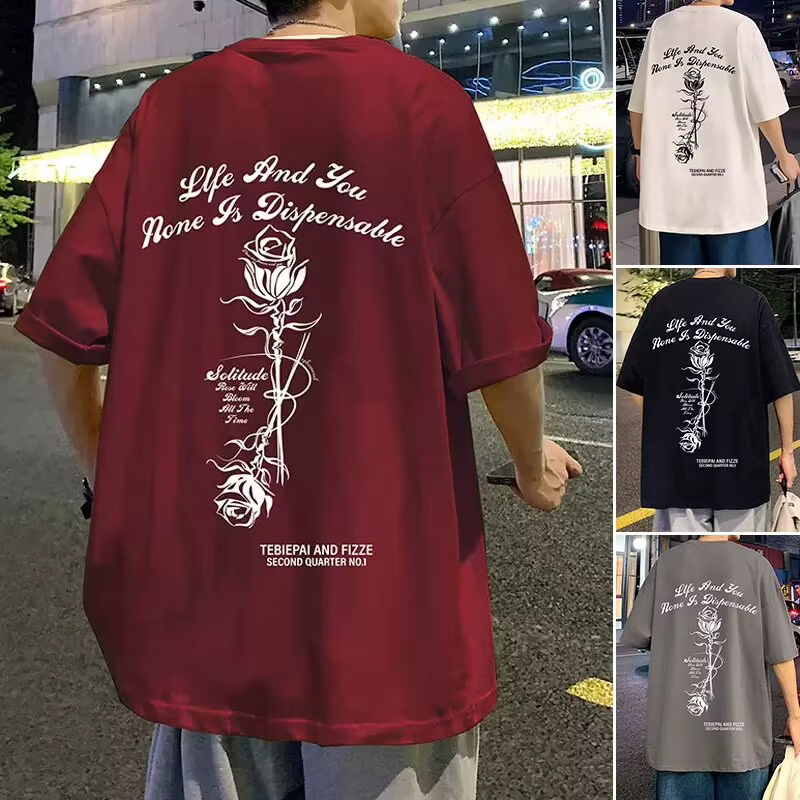 T-shirts graphiques rétro rose été 2026 pour hommes