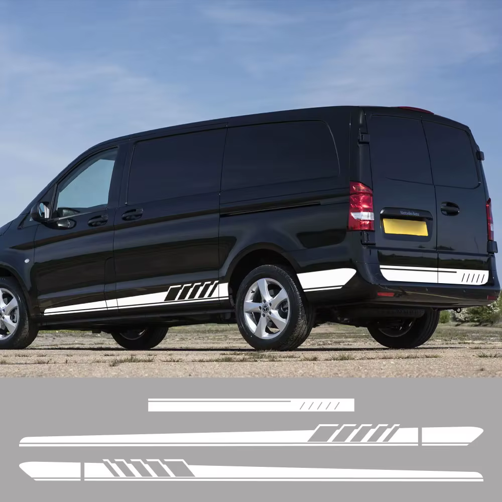 Autocollants de voiture en vinyle, 3 pièces, pour Mercedes Benz Vito classe V Viano W638 W639 W447 Marco Polo EQV Camper Van, accessoires de réglage