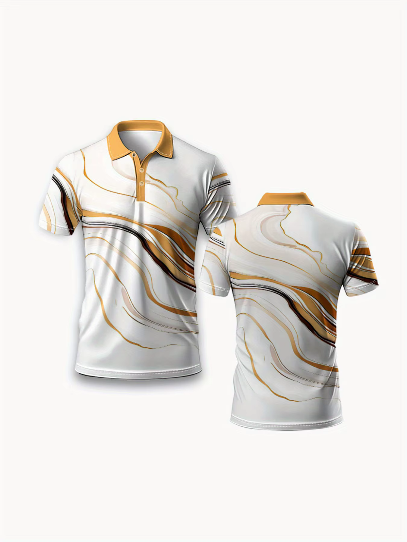 La nouvelle chemise POLO à manches courtes pour hommes d'été 2025 présente une impression de motifs à pois 3D