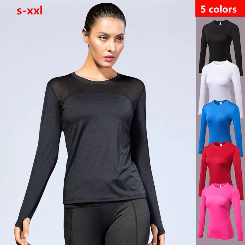 T-shirt de sport de Yoga à manches longues pour femmes, Cool et sec, athlétique, course à pied, randonnée, haut de Yoga, Fitness, chemises d'entraînement