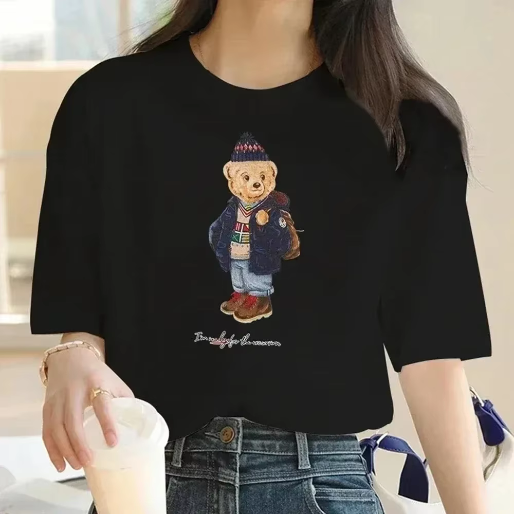 T-Shirt à imprimé ours pour femmes