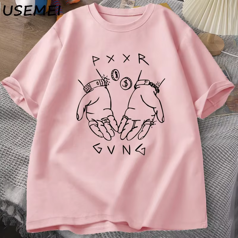 Pxxr Gvng-T-shirt manches courtes col rond pour homme