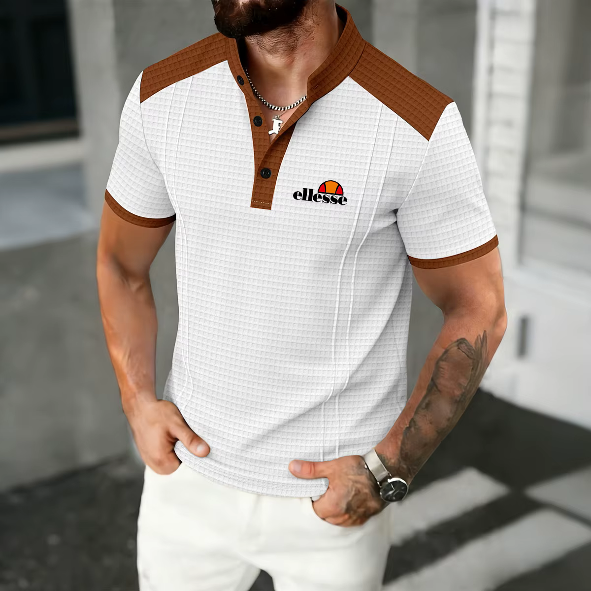 Polo Henley Premium pour Homme