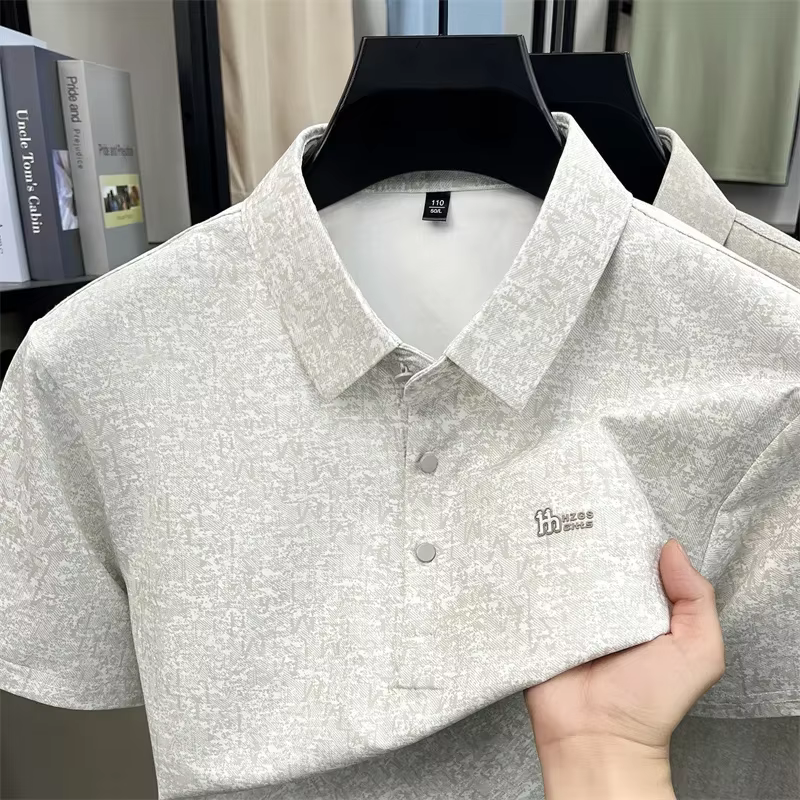 Polo jacquard léger pour homme