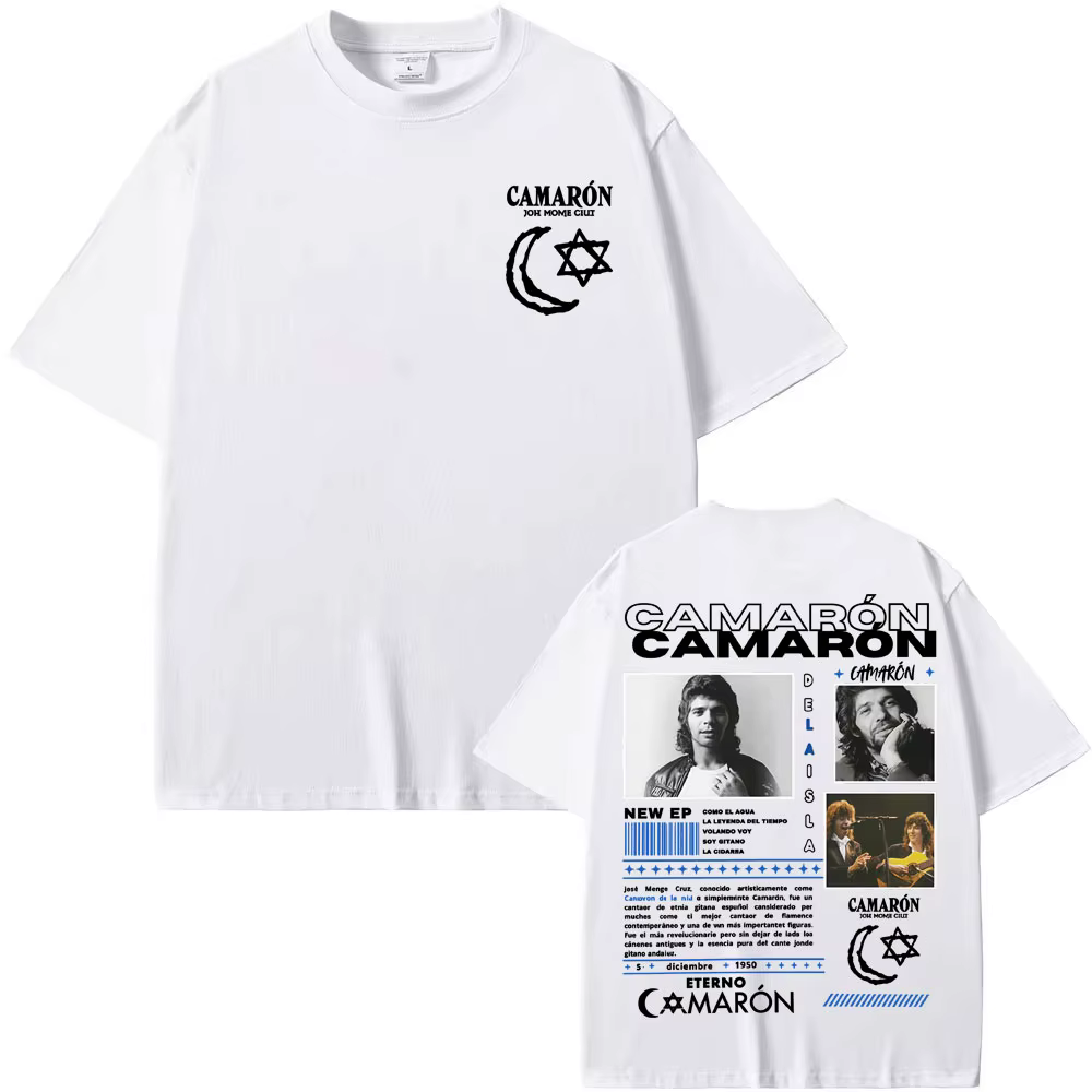 Groupe de Rock Camaron Delaisla Tour 2025 T-shirt graphique hommes femmes décontracté coton haute qualité T-shirts